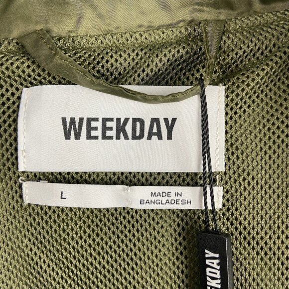 WEEKDAY | Florian Wind Parka Dark Khaki Large NWT - Picture 13 of 16